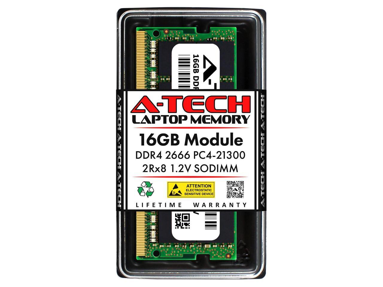 16GB RAM Replacement for Micron MTA16ATF2G64HZ-2G6, MTA16ATF2G64HZ-2G6E1, MTA16ATF2G64HZ-2G6H1 | DDR4 2666MHz PC4-21300 SODIMM 2Rx8 Laptop Memory