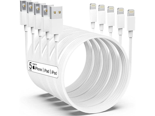 [Apple MFi Certified] iPhone Charger 5pack[6/6/6/10/10FT] Long Lightning Cable Fast Charging Cord iPhone Charging Cable Compatible iPhone 14/14 Pro/Max/13/12/11 Pro Max/XS MAX/XR/XS/X/8/7/Plus iPad