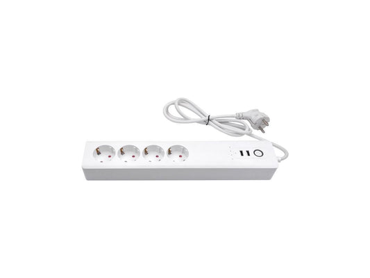 10A SM-SO306-E 4 Holes + 2 USB Multi-purpose Smart Power Strip, EU Plug