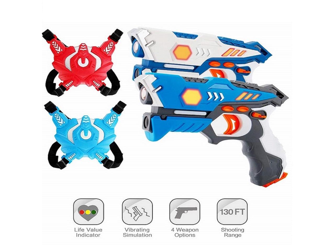 Xiaoyun infrared laser tag toy gun versus gunshot light indoor and outdoor game gift set Children gift Kids Multiplayer-2guns+2vest