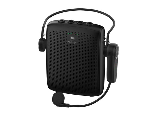 W WINBRIDGE Bluetooth Voice Amplifier for Teachers, Wireless Voice Amplifier with Bluetooth Headset Microphone, Portable Speaker Headset System Teacher Microphone for Indoors Use 15W/1500mAh WB002