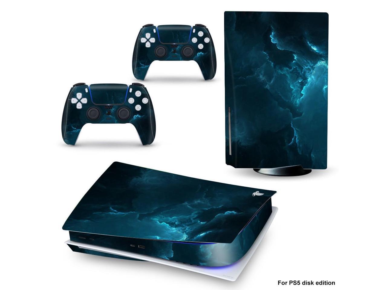 Vinyl Decal Skin Sticker Cover for PS5 Disk Skin Sticker Console and 2 Controllers Full Game Accessories(PS5dgQ-0004)