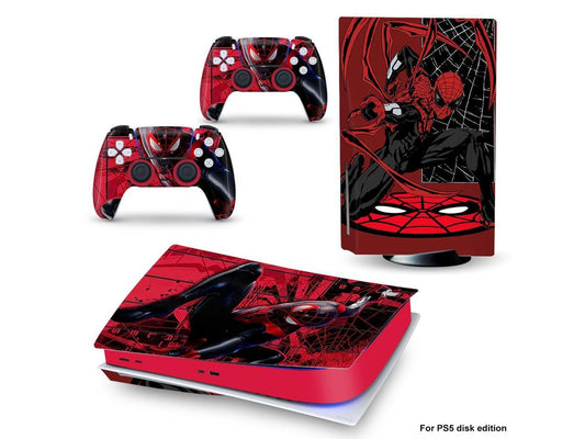 Vinyl Decal Skin Sticker Cover for PS5 Disk Skin Sticker Console and 2 Controllers Full Game Accessories(PS5dgQ-0279)