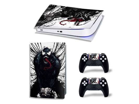 Vinyl Skin Sticker For PS5 Game Console Game Handle Full Cover Protective Film(TN-PS5Digital-10257)