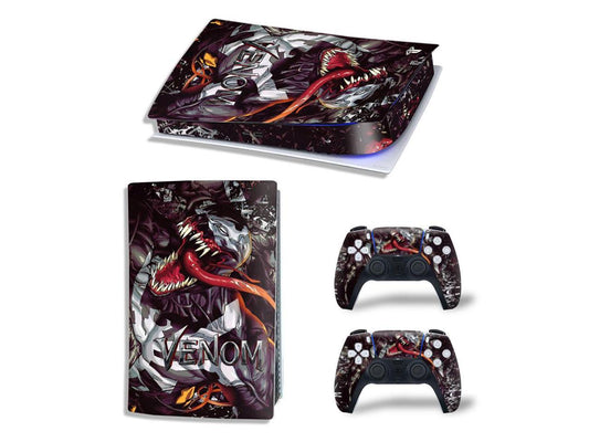 Vinyl Skin Sticker For PS5 Game Console Game Handle Full Cover Protective Film(TN-PS5Digital-4782)