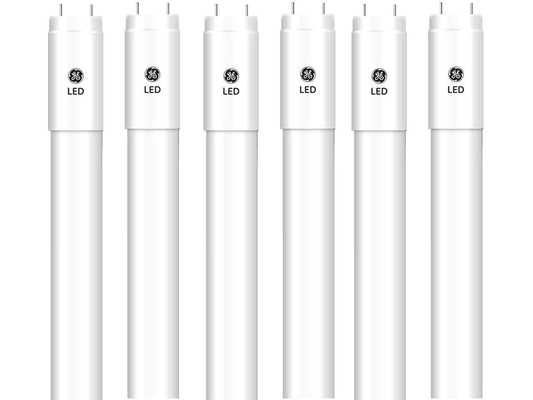 (pack of 6) GE LED tube type A LED14ET8/G4/840 Fluorescent Replacement 48 inches integrated driver Plug and Play 4000K Cool White LED tube