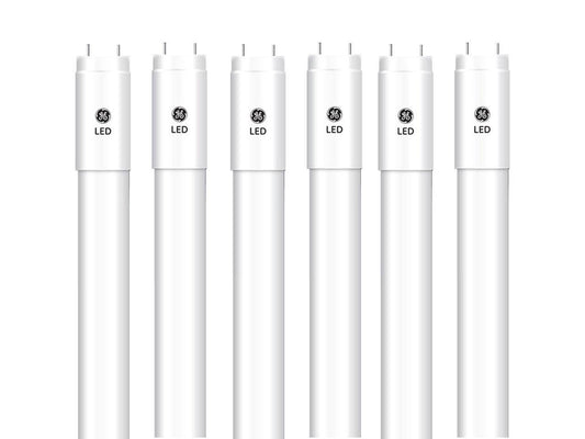 (case of 6) GE Lighting 37883 LED Linear 48 inch Plug and Play T8 Tube, 6 Count (Pack of 1), Daylight 6500K, 6 tubes