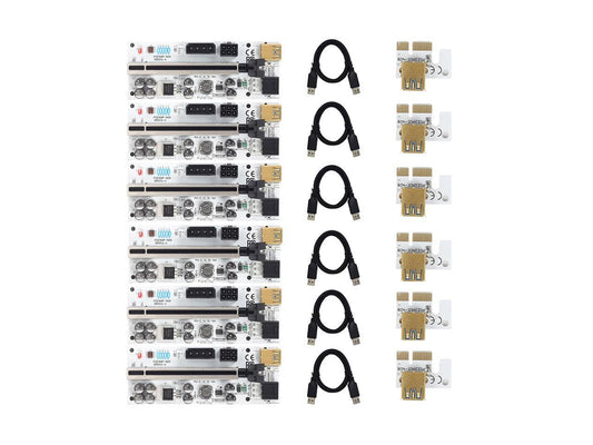 6PCS Riser VER 010X USB 3.0 PCI-E Riser VER010-X Express Cable Riser For Video Card X16 Extender PCI-E Riser Card For Mining