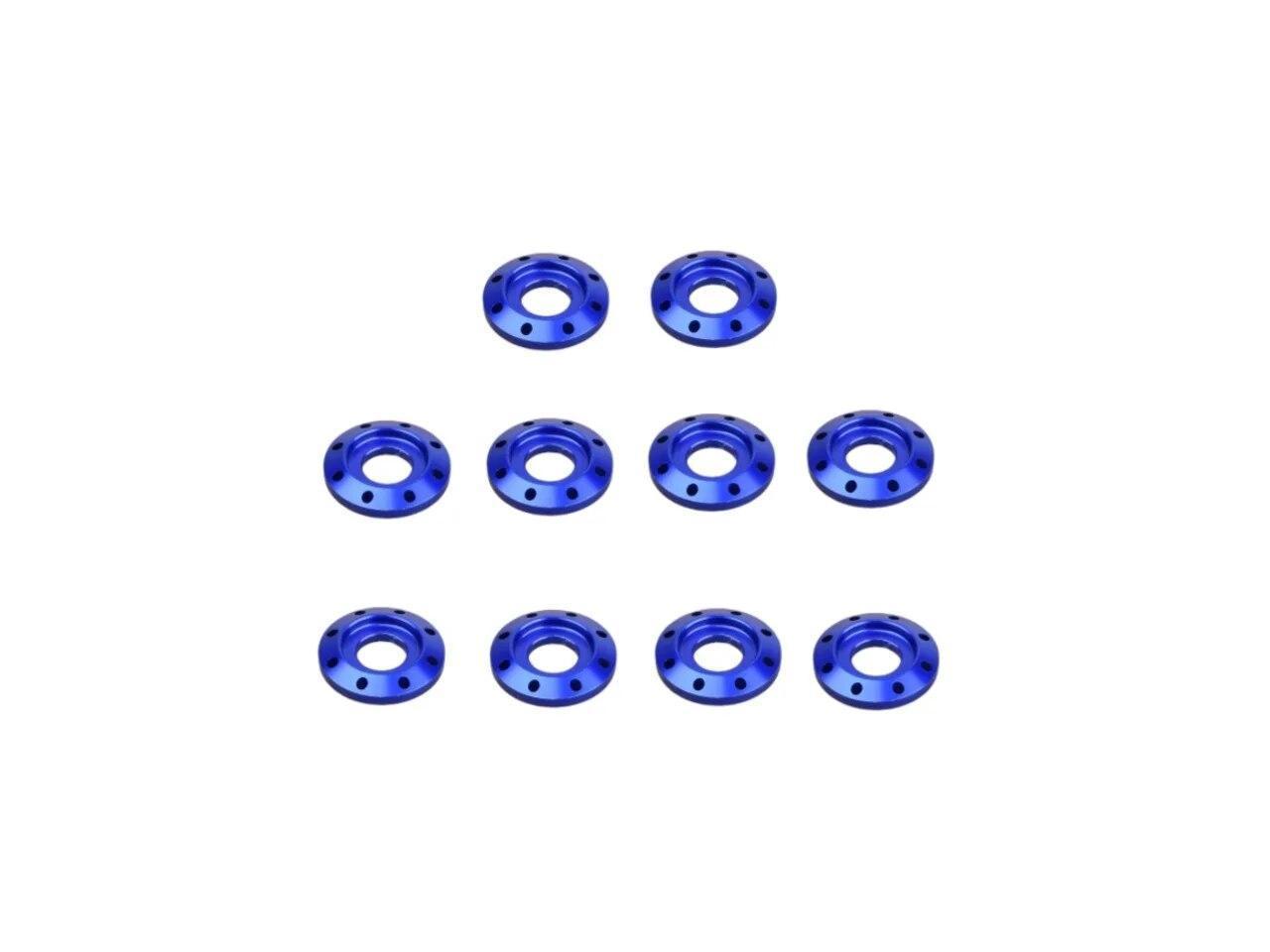 10 Pieces M6 Motorcycle Ornament Screw Gaskets(blue 10 pieces)