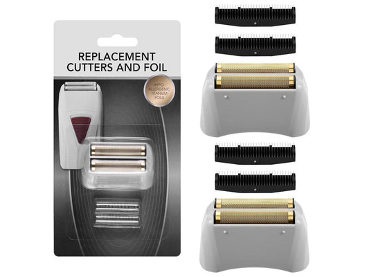 2 Pack Pro Shaver Replacement Foil and Cutters Compatible with Andis ProFoil Lithium foil Shaver, Golden