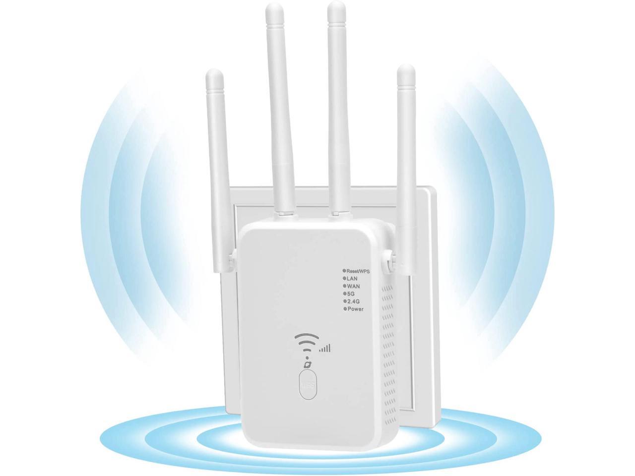 WiFi Extender 1200Mbps,Dual Band 2.4G/5G WiFi Extenders Signal Booster for Home Covers Up to 8500 Sq.ft and 35 Devices,Wireless Internet Repeater and Signal Amplifier Easy Setup