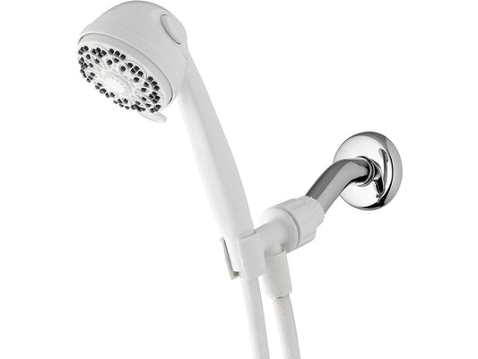 Waterpik High Pressure Hand Held Shower Head With Hose, Power Spray 5-Mode, White FPC-551E