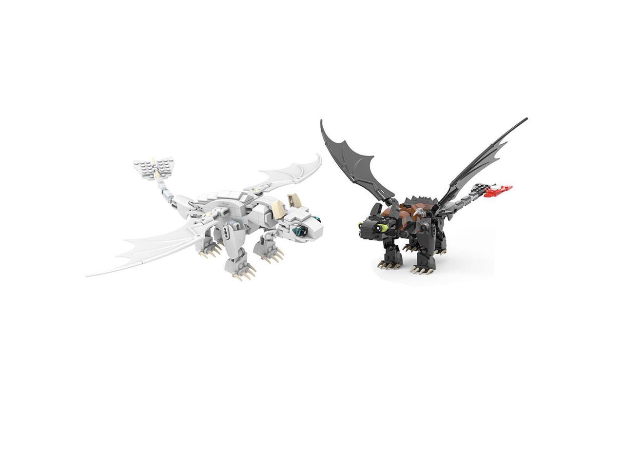 ZITIANYOUBUILD Toothless Night Fury & His Girlfriend Light Fury Dragon 465 Pieces MOC