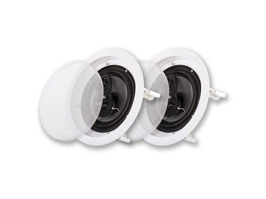 Acoustic Audio CSic63 In Ceiling 6.5 Speaker Pair 3 Way Home Theater Speakers