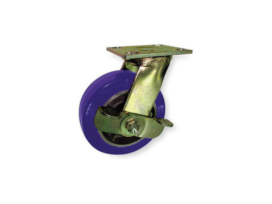 ZORO SELECT 1NUY2 Swivel Plate Caster,Poly,4 in.,750 lb.