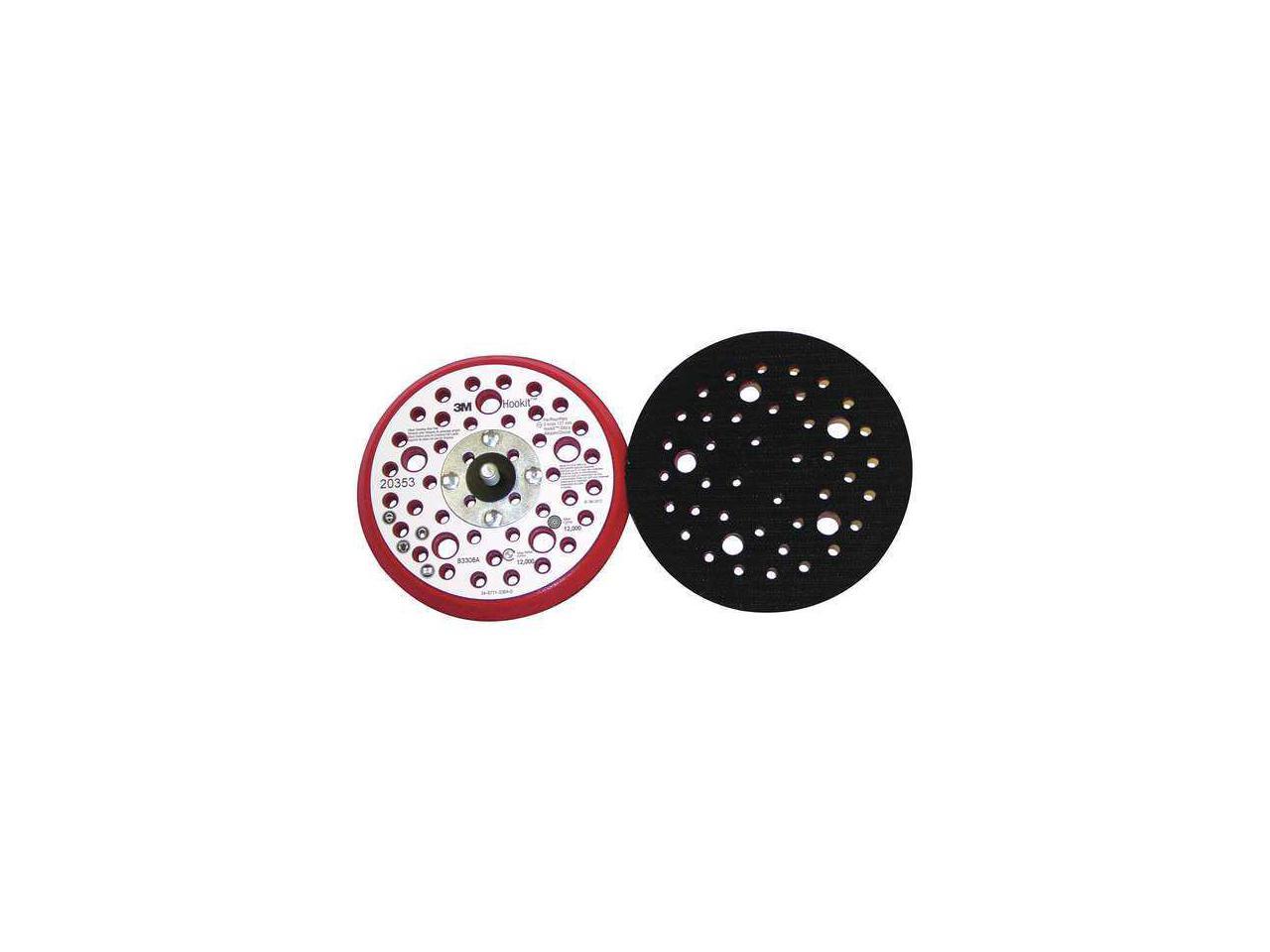 3m Disc Pad, Diameter 5, Thickness 3/8 Red/Black Foam 20353