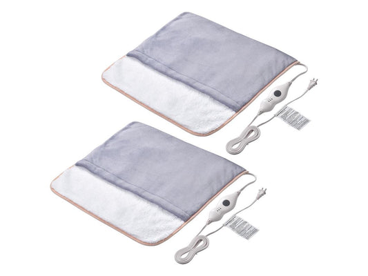 2 Packs Electric Heated Foot Warmer Unisex Winter Foot Heating Pad Auto Shut Off