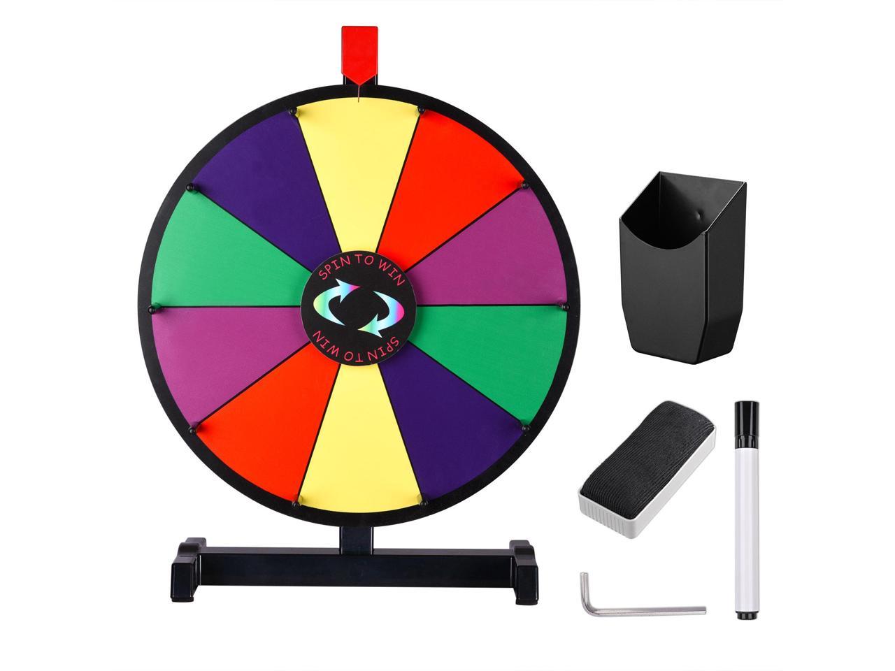 WinSpin? 15 Prize Wheel 10 Slot Clicker Tabletop Spin Dry Erase Marker Eraser Fortune Game Carnival