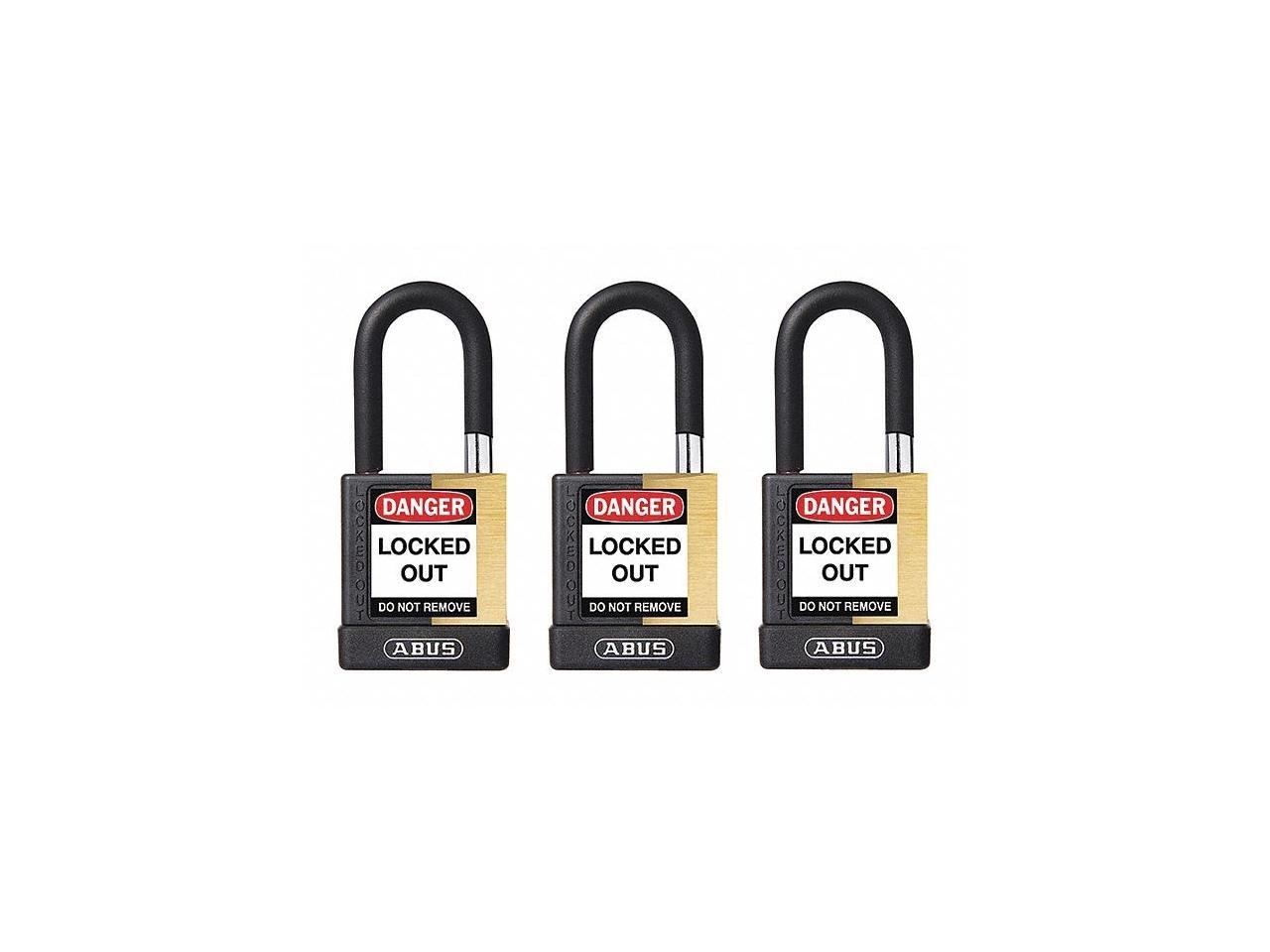 ABUS 20064 Keyed Padlock,3/4W x1-1/2H Shackle,PK3