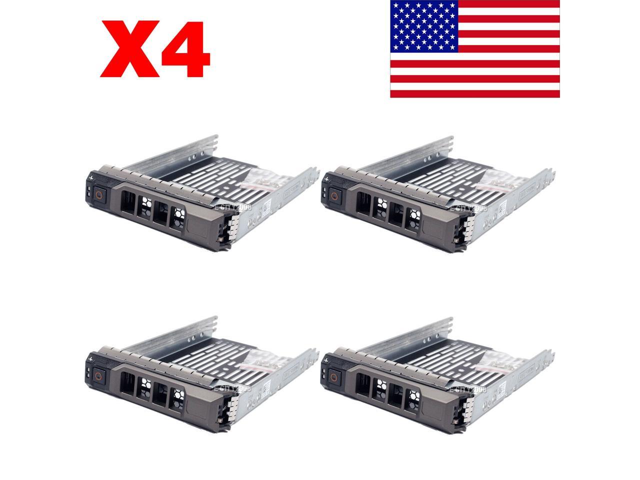 4PCS 3.5 SAS SATA HDD Hard Drive Tray Caddy Sled for Dell PowerEdge R710 Server