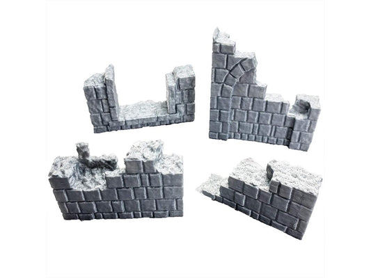 Wall Ruins Set 3 - 28mm Fantasy Gaming Terrain